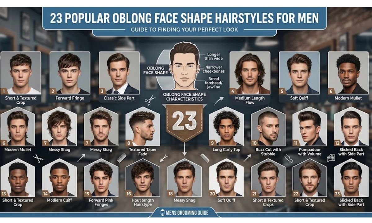 23 Popular Oblong Face Shape Hairstyles for Men