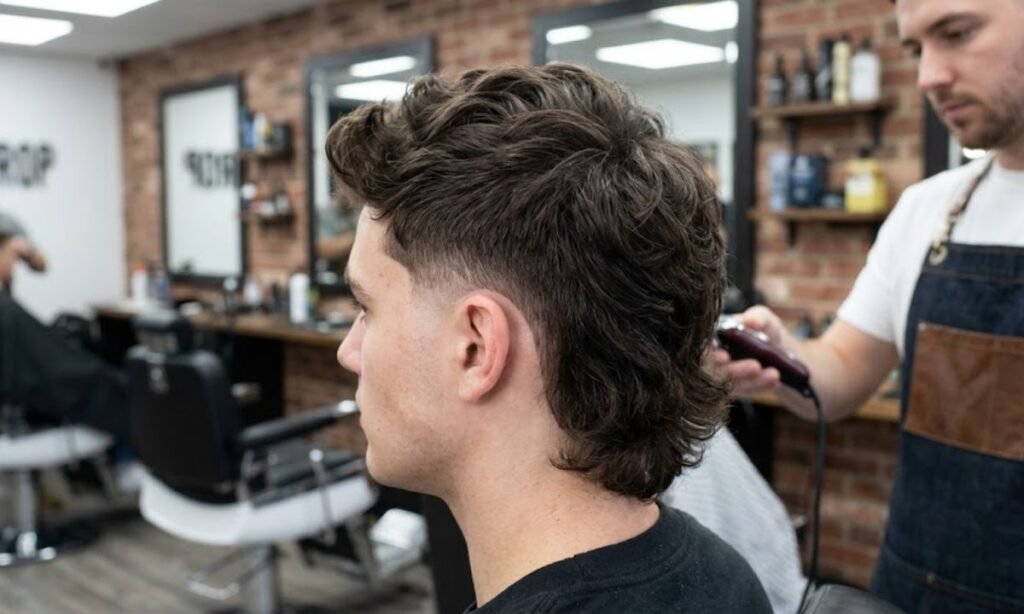 Burst Fade Modern Mullet
