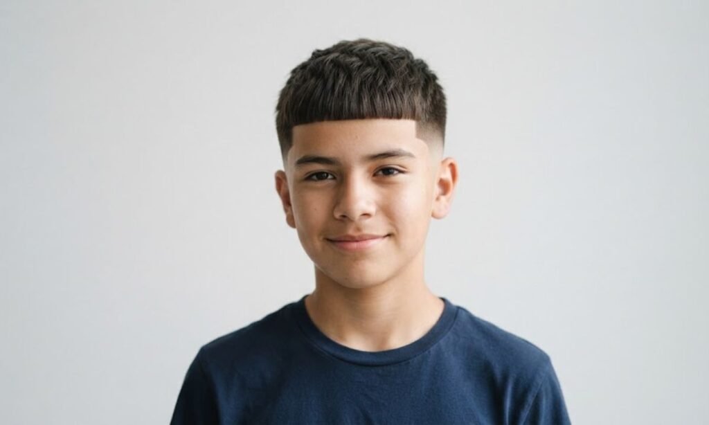 Caesar Fringe with Taper Fade
