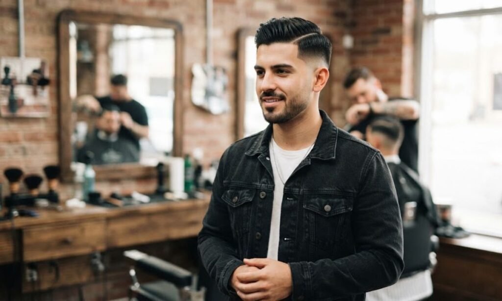 Comb Over with Low Fade