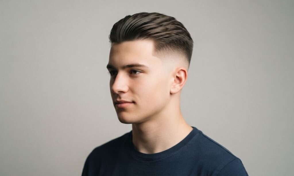 High Fade Straight Hair