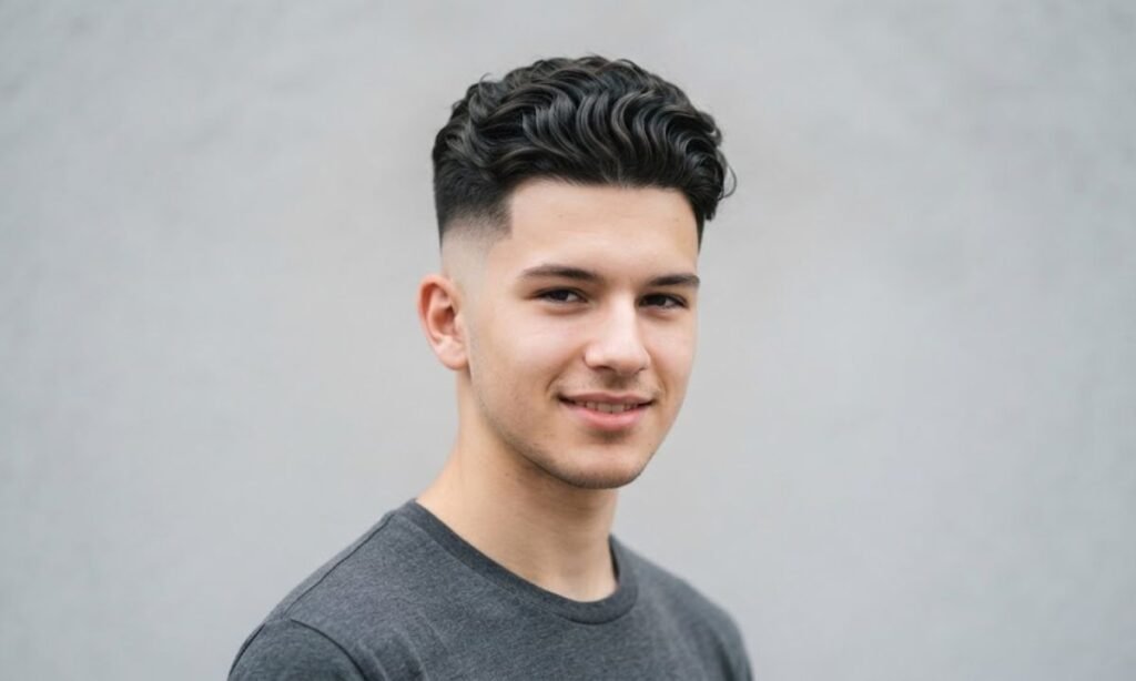 High Fade Wavy Hair