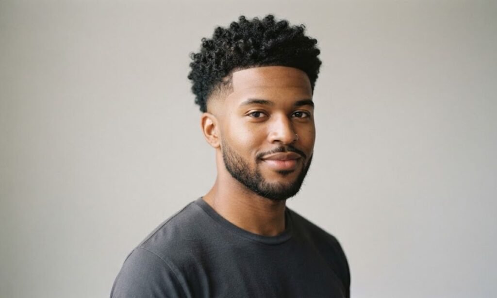 Low Fade Haircut for Curly Hair