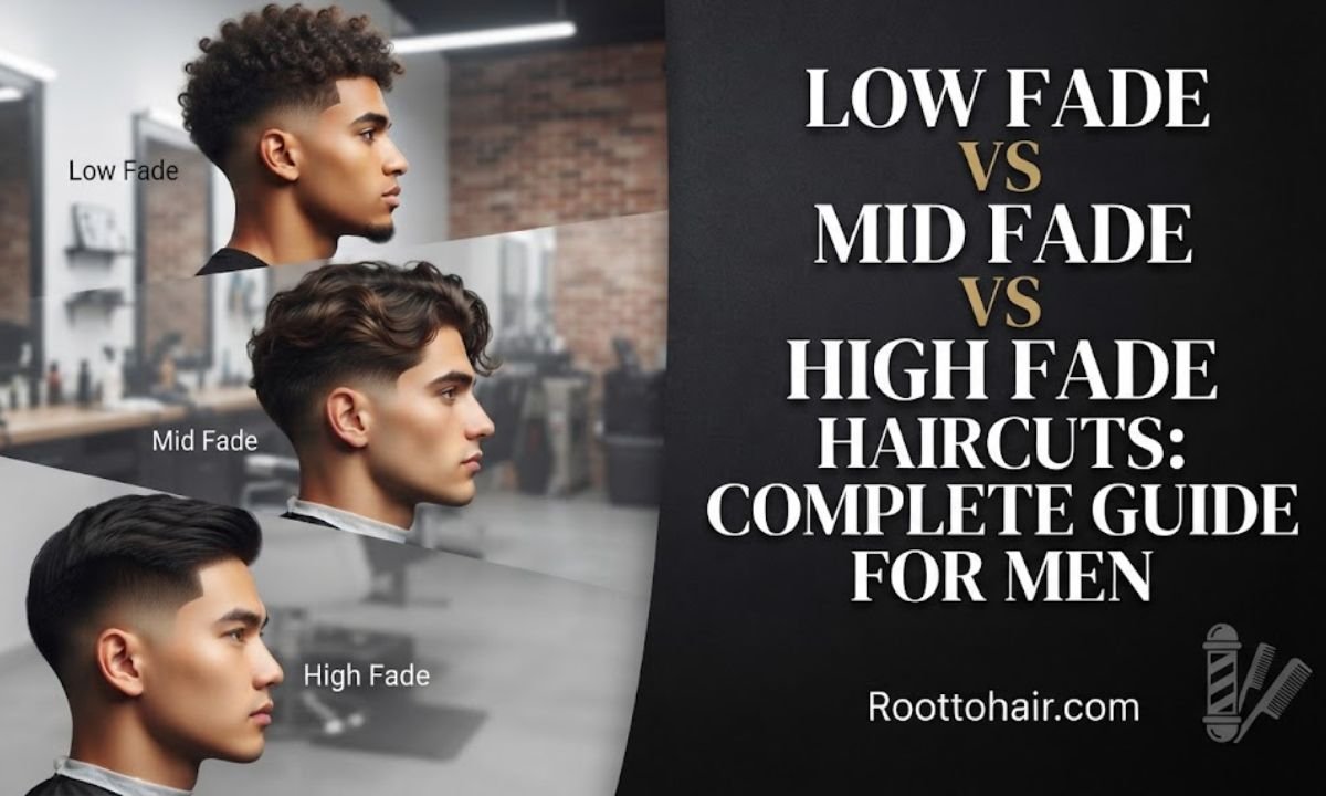 Low Fade vs Mid Fade vs High Fade Haircuts: Complete Guide for Men