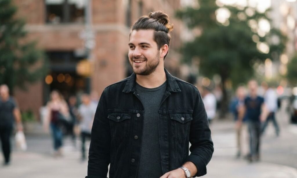 Man Bun For Round Face Shape