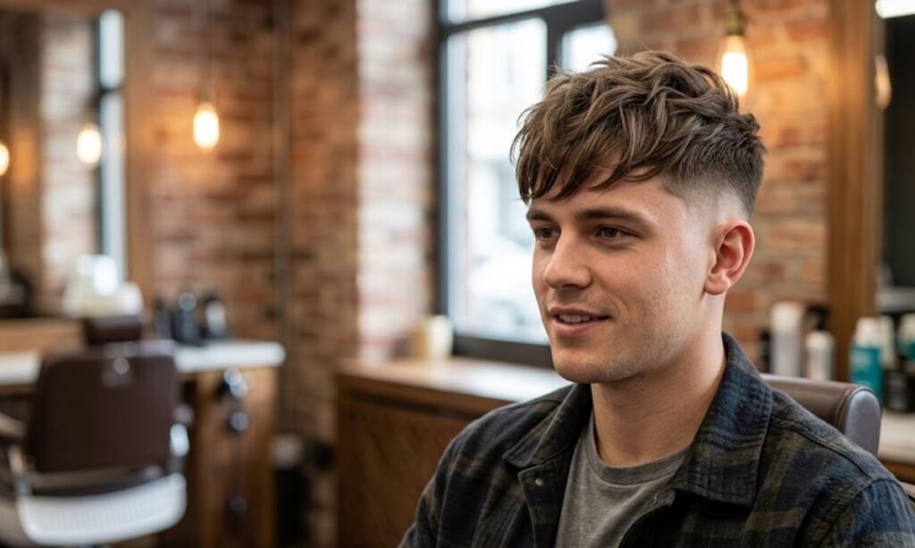 Mid Fade Messy Fringe