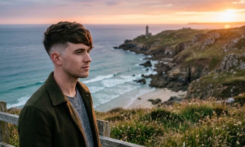 Mid Fade Side Swept Fringe
