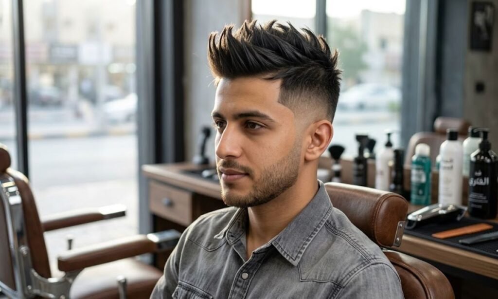 Mid Fade Spiky Hair