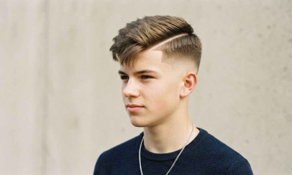 Mod Haircut with Hard Part