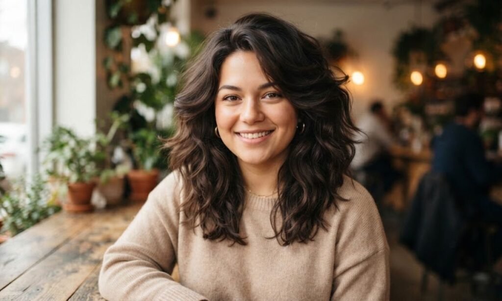 Round Face + Thick Hair