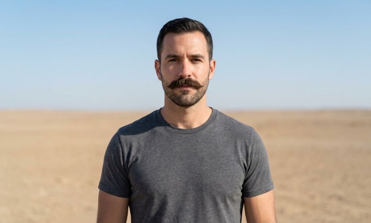 Short Beard with Chevron Mustache
