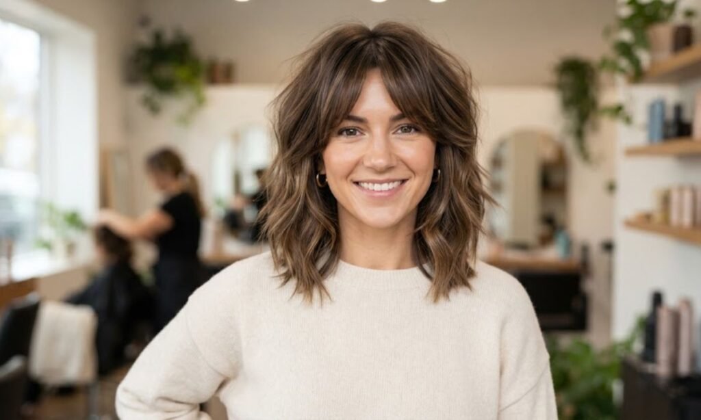 Shoulder Length Layers Triangle Face