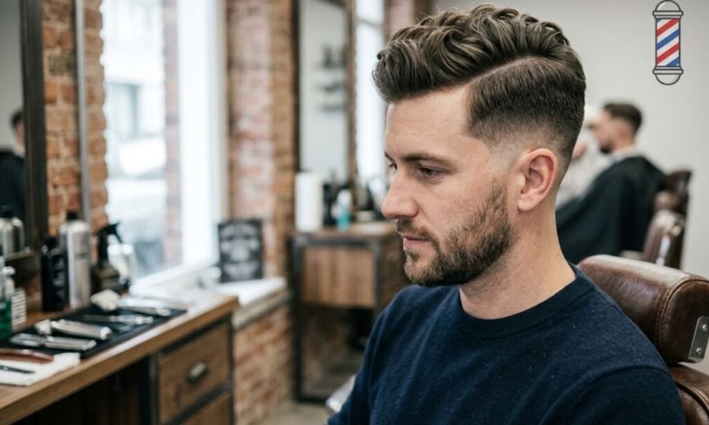 Textured Side-Part with Taper