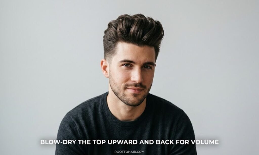 Blow-Dry the Top Upward and Back for Volume