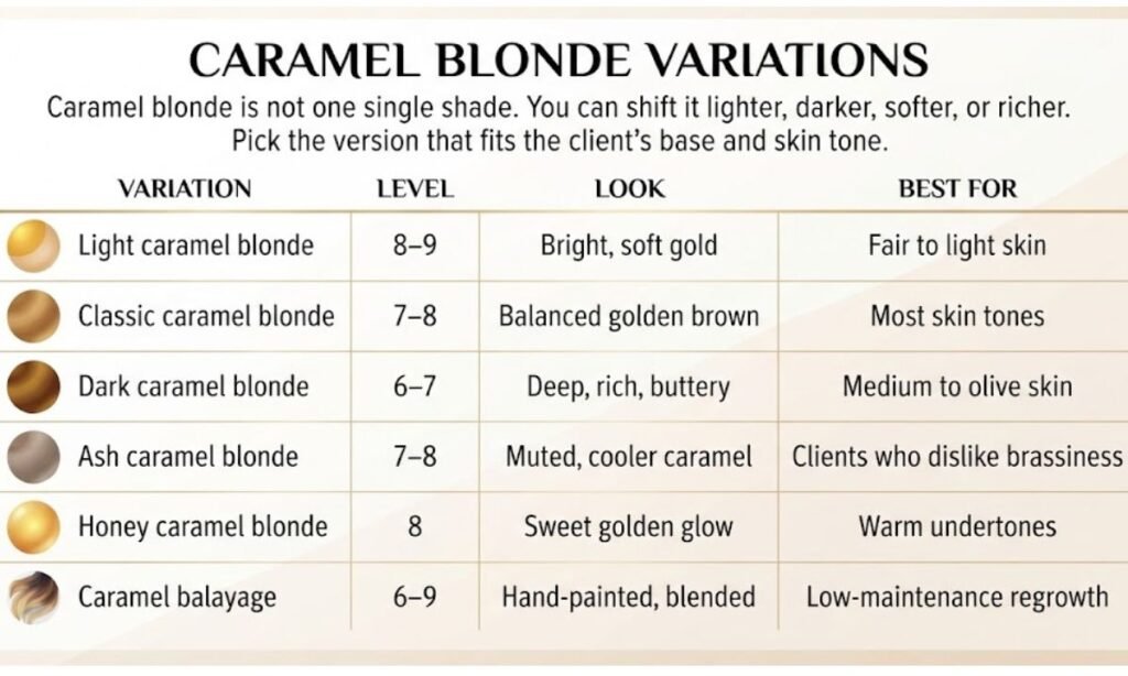 Caramel Blonde Variations