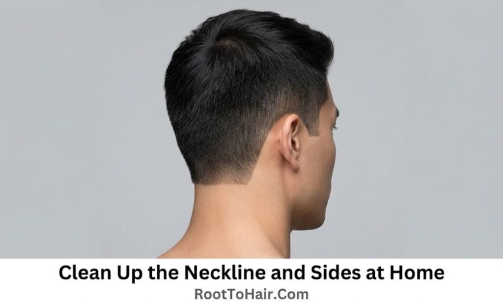 Clean Up the Neckline and Sides at Home