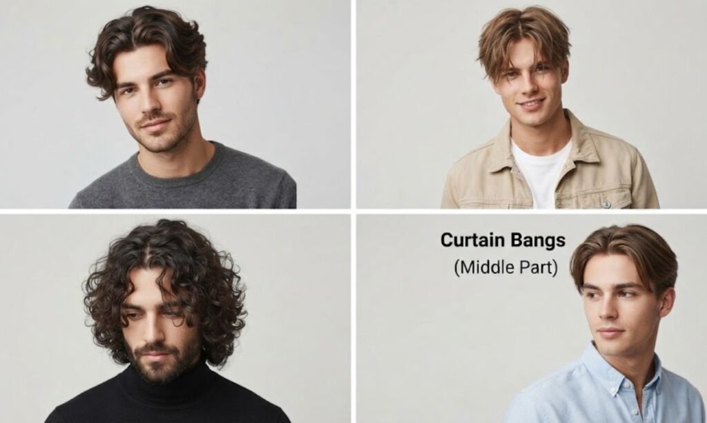 Curtain Bangs (Middle Part)
