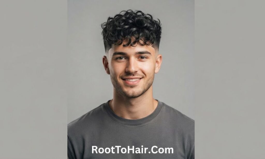 Drop Fade with Curly Top