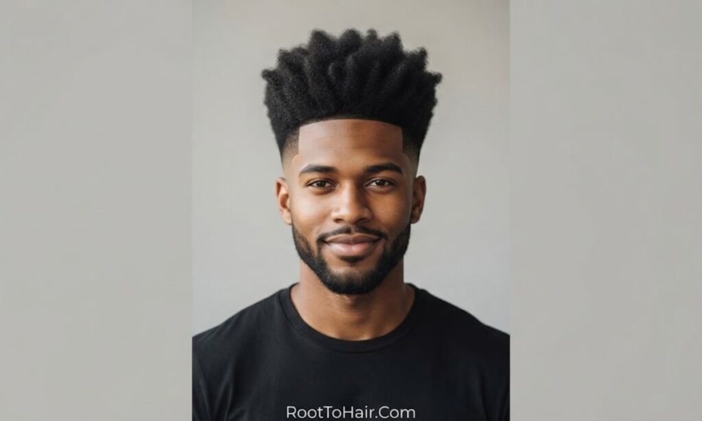 High Taper Afro Blowout.