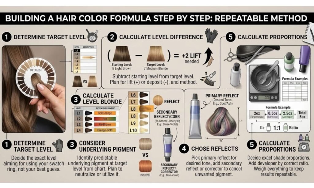 How Do You Build a Hair Color Formula Step by Step