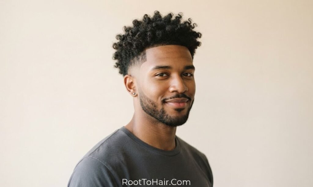 Low Taper Fade Curly Hair
