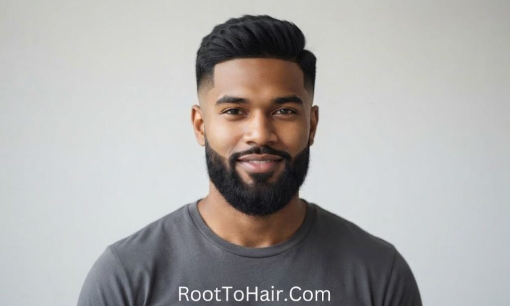 Low Taper Fade with Full Beard