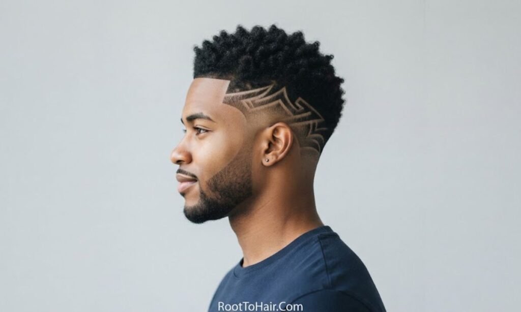 Low Taper Fade with Hair Design