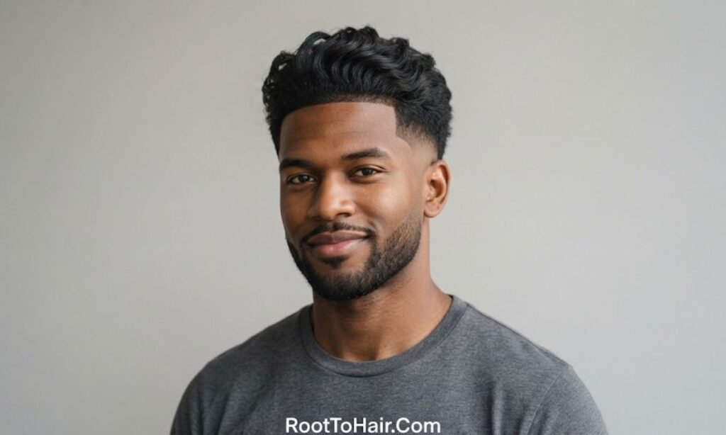 Low Taper Fade with Natural Volume