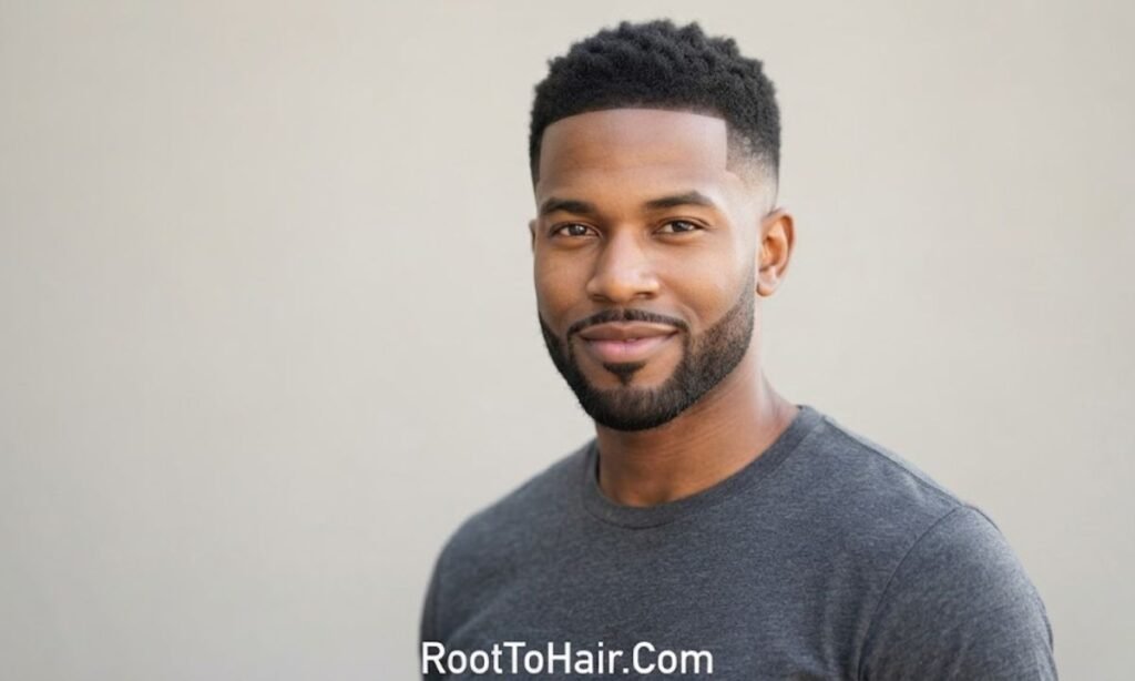 Low Taper Fade with Short Trimmed Beard