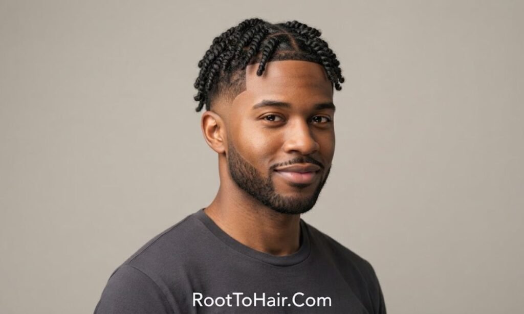 Low Taper Fade with Sponge Twists