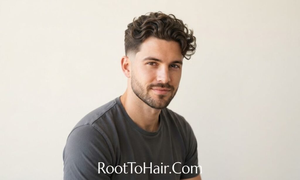 Low Taper Fade with Wavy Hair