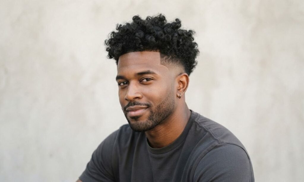 Mid Fade with Curls