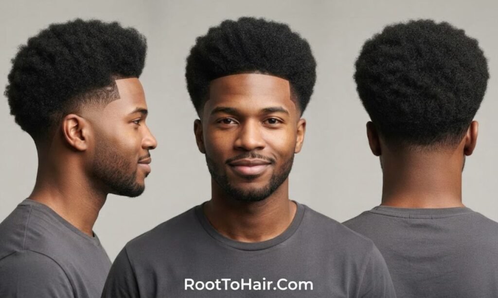 Mid Taper Afro Blowout.