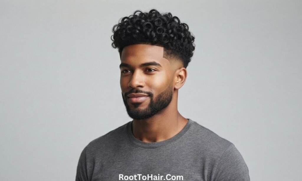 Mid Taper Curly Blowout.