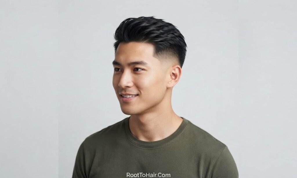 Mid Taper Fade Asian