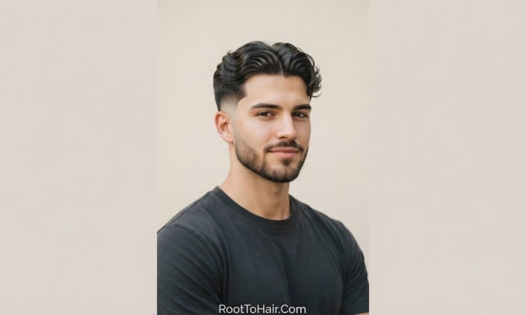 Mid Taper Fade Middle Part