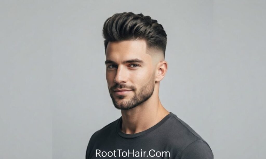 Mid Taper Fade Quiff
