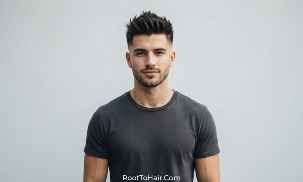 Mid Taper Fade Spiky Hair
