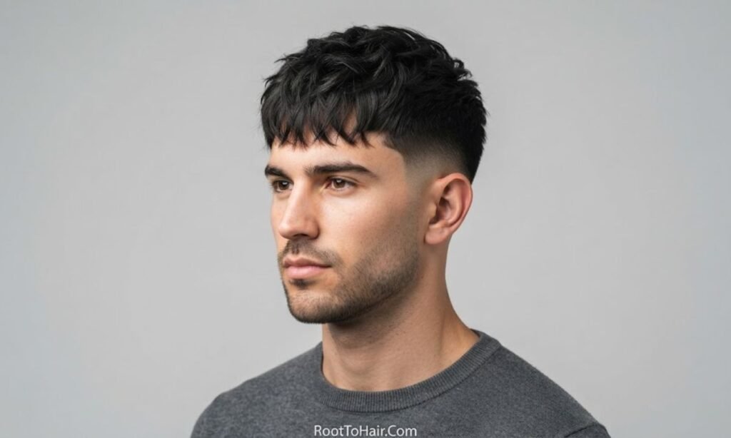 Mid Taper Fade Textured Crop