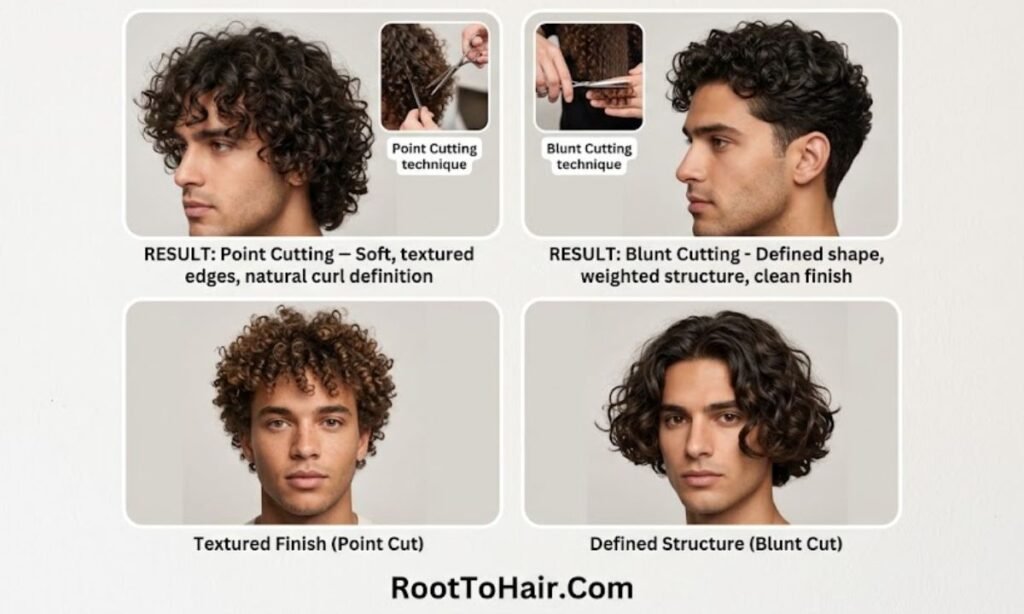 Point Cutting vs. Blunt Cutting on Curly Hair