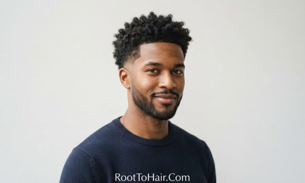 Short Curly Hair Low Taper Fade