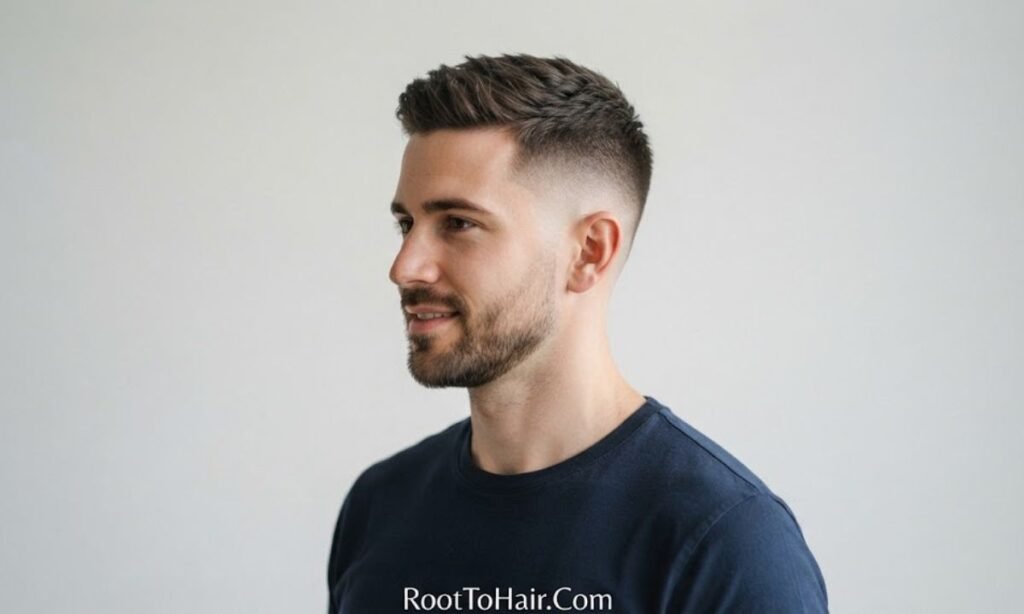 Short Hair with Mid Fade