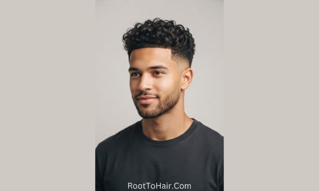 South of France with Low Taper and Curly Top
