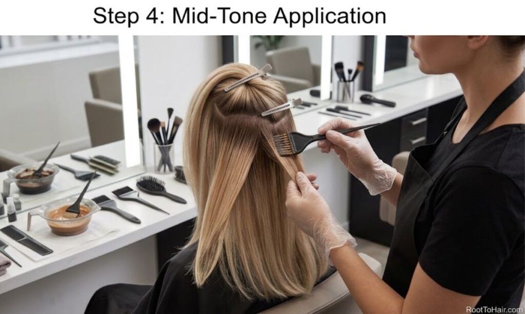 Step 4 Mid-Tone Application