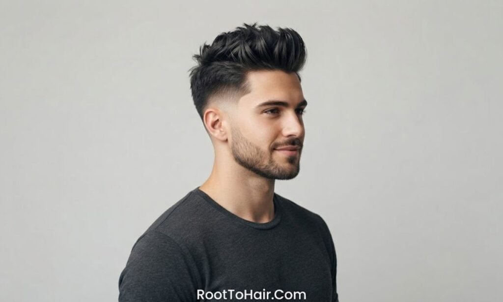 Tapered Faux Hawk Blowout.