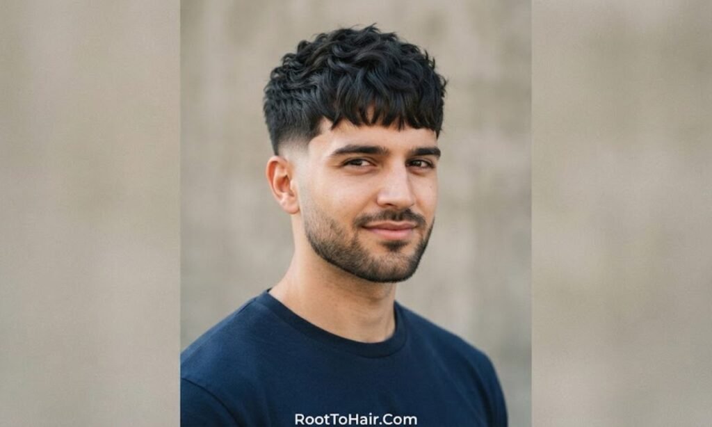 Textured Fringe Mid Taper Fade